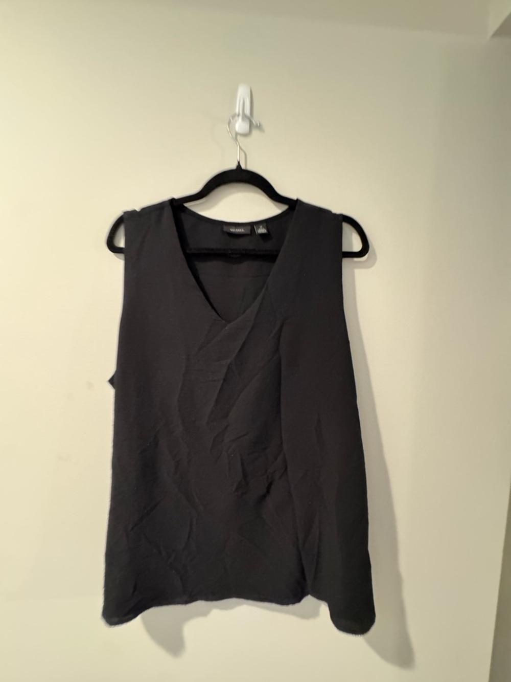Black V-Neck Sleeveless Shirt